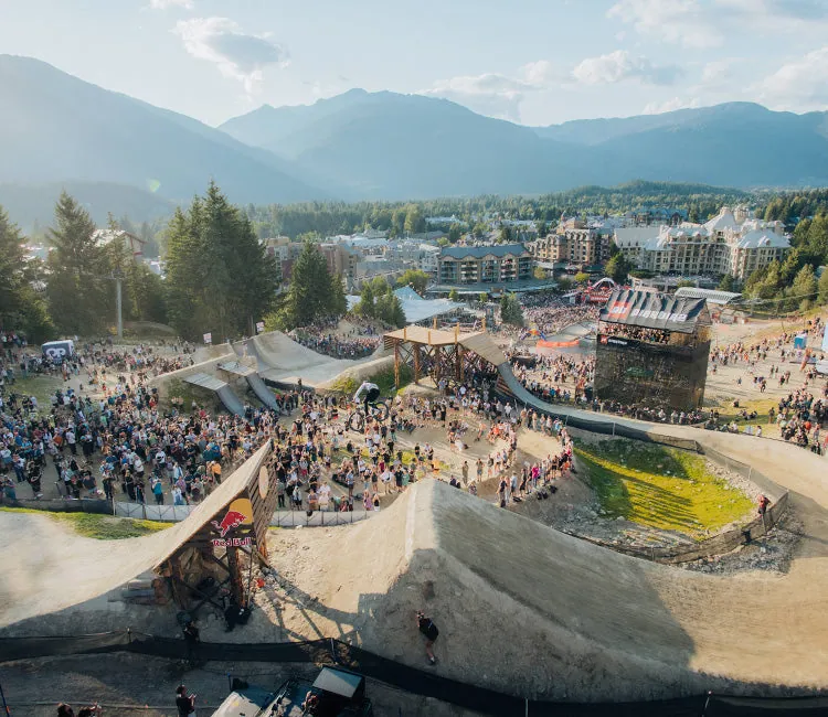 Bird's eye view of the 2023 Crankworx course at Whistler, Canada.
